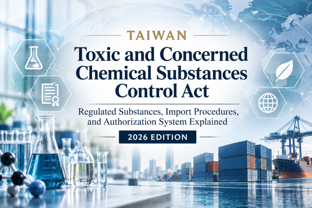 Taiwan’s Toxic and Concerned Chemical Substances Control Act: Regulated Substances, Import Procedures and Authorization Requirements [2026 Guide]