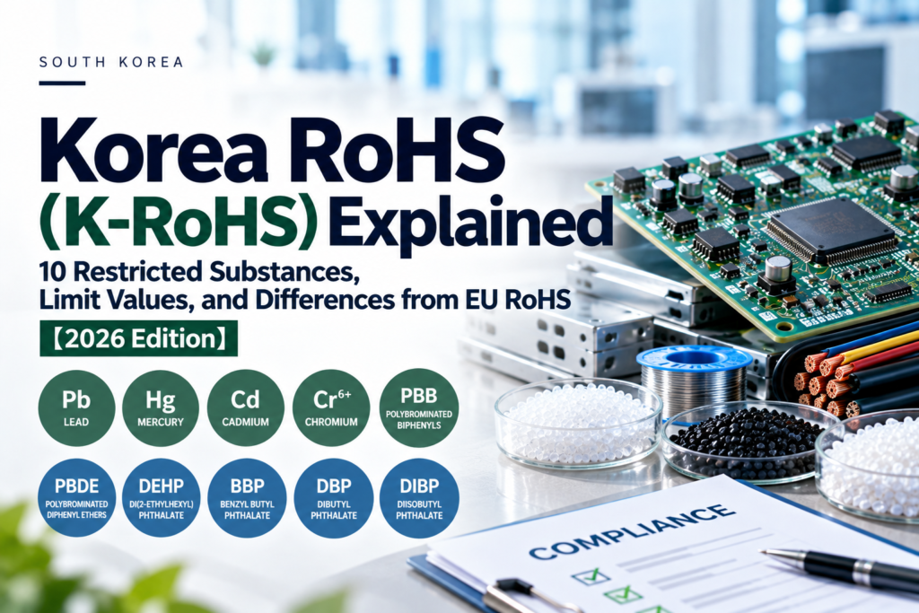 What Is Korea RoHS (K-RoHS)? — 10 Restricted Substances, Limits and Differences from EU RoHS [2026 Edition]
